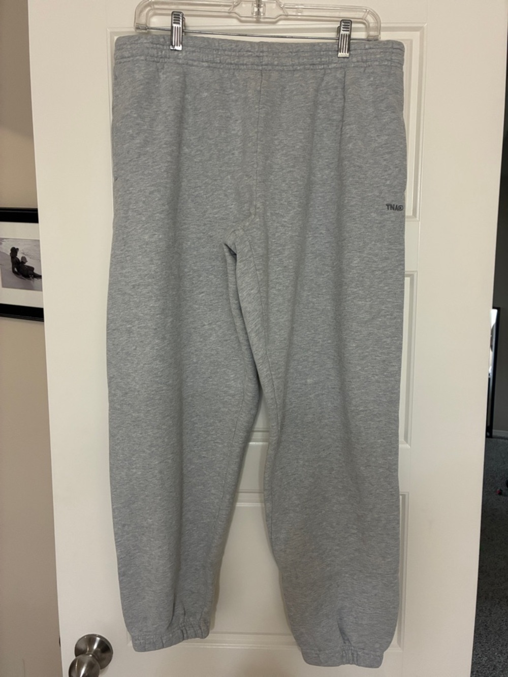 TNA Light Gray Logo Sweatpants Aritzia